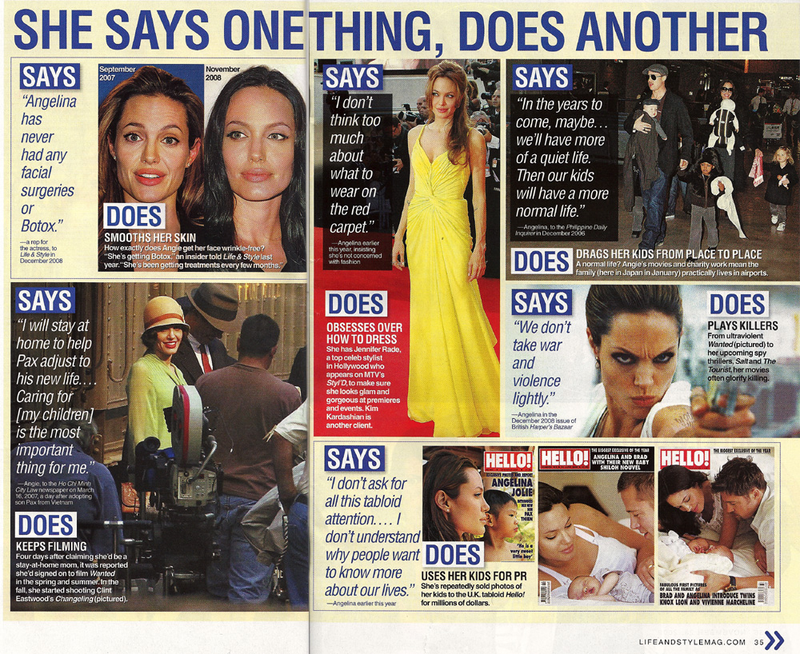 Illustration for article titled This Week In Tabloids: Angelina's Adoption & Drug Rumors; Tom Talks To Ashtrays